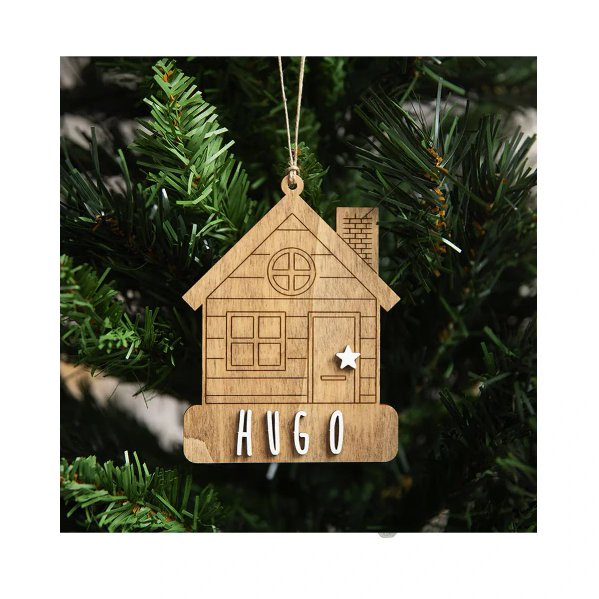 Adorno Vintiun Casita de Madera - ALIBEY nens