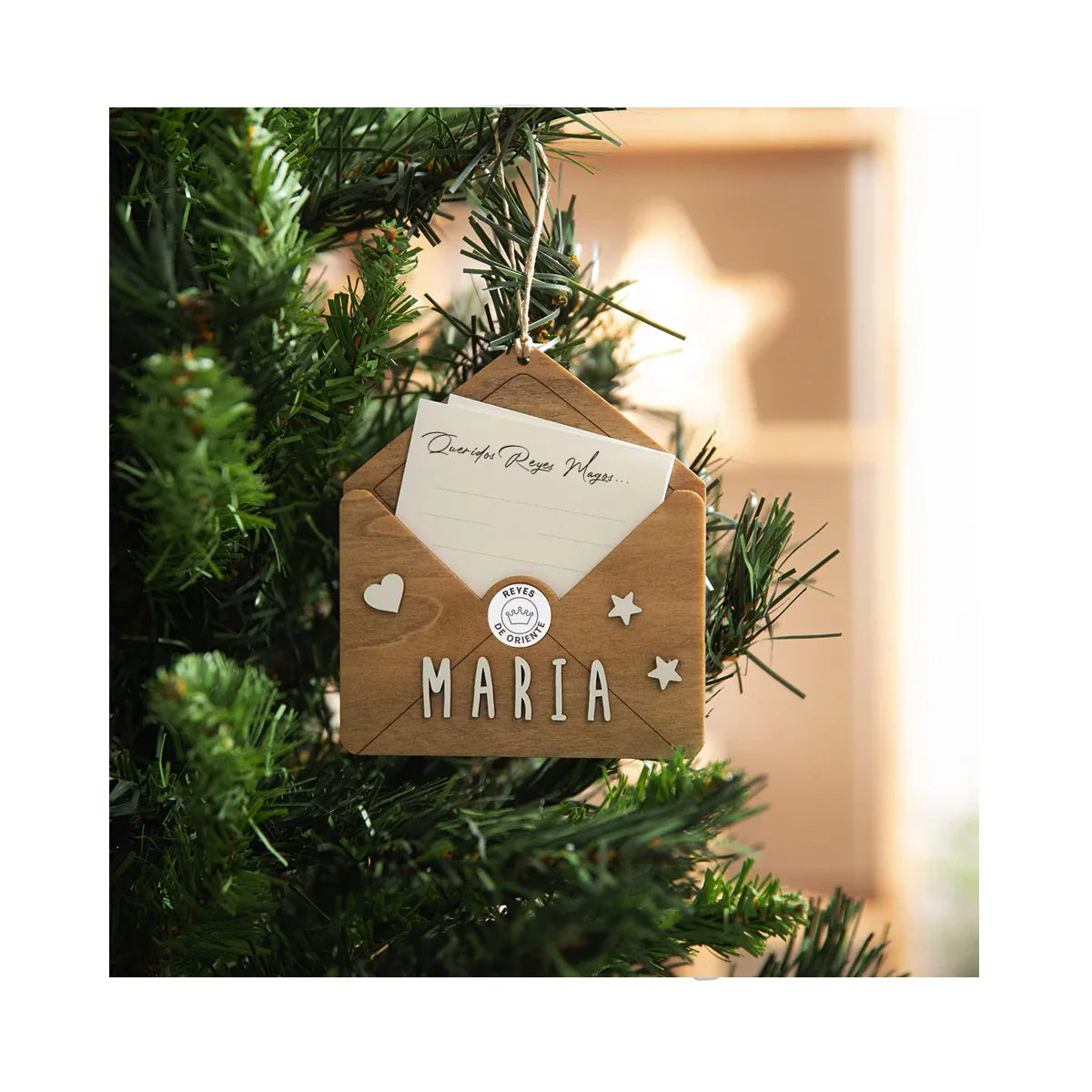 Adorno Vintiun Sobre de Madera - ALIBEY nens