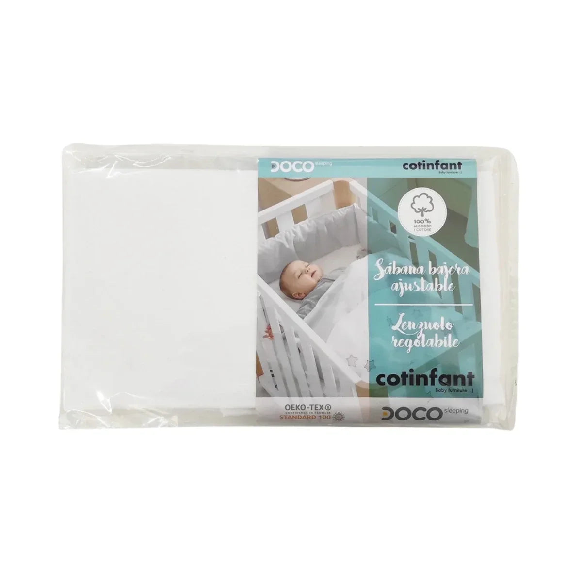 Bajera Algodón MiniCuna Cotinfant Blanca - ALIBEY nens