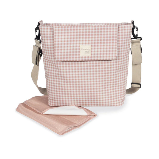 Bolsa Canastilla Walking Mum I Love Vichy Rosa - ALIBEY nens