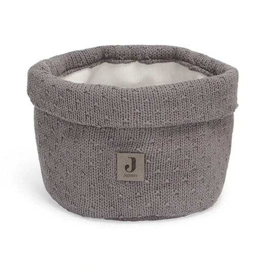Cesta Cambiador Jollein Grain Knit Storm Grey - ALIBEY nens