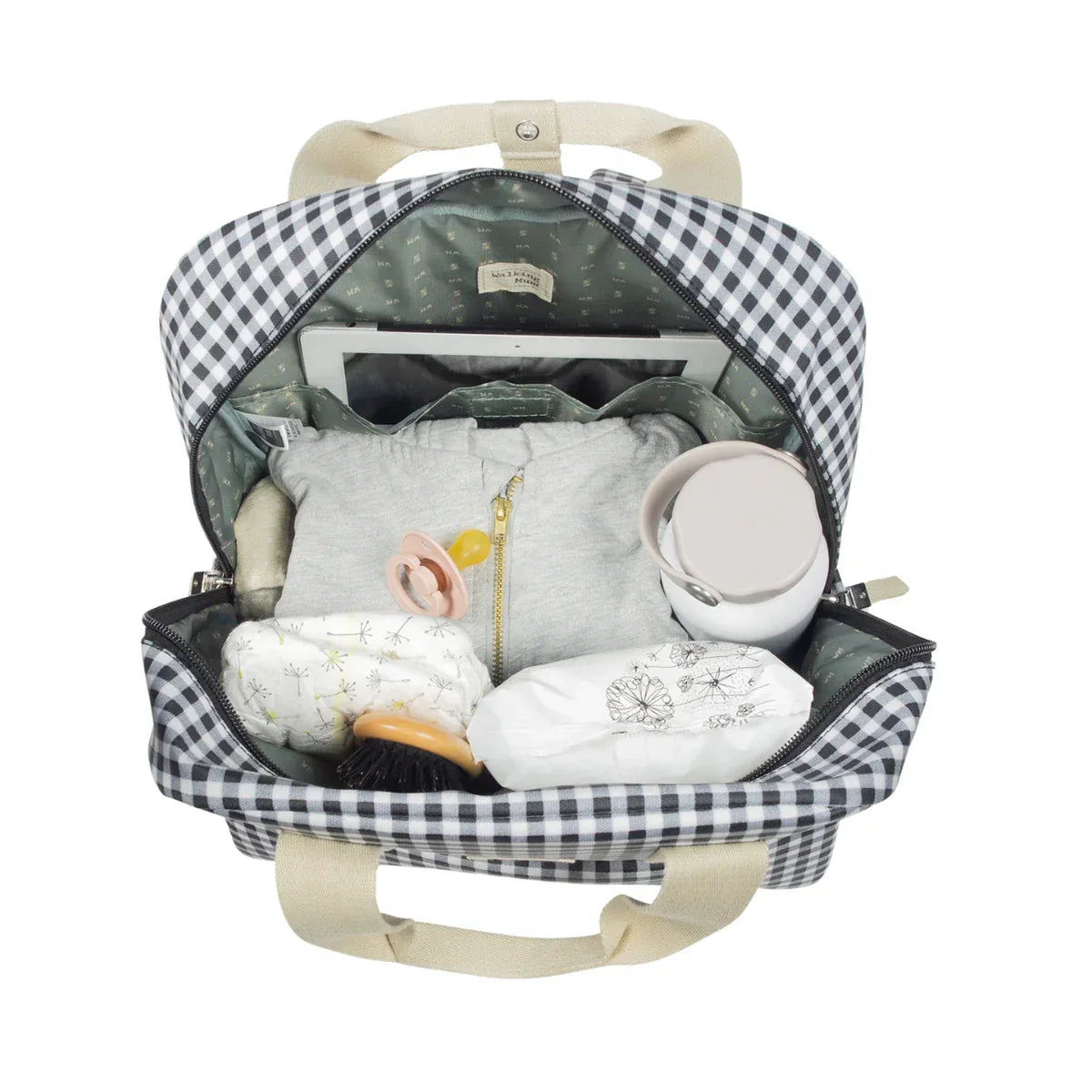 Mochila Walking Mum I Love Vichy Negro - ALIBEY nens