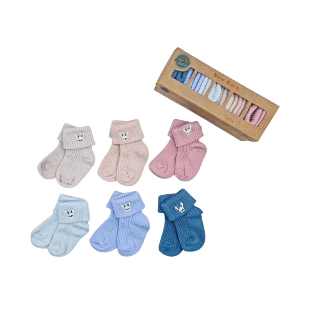 Calcetines 0-6 Meses Monnuage Bordados Multicolor