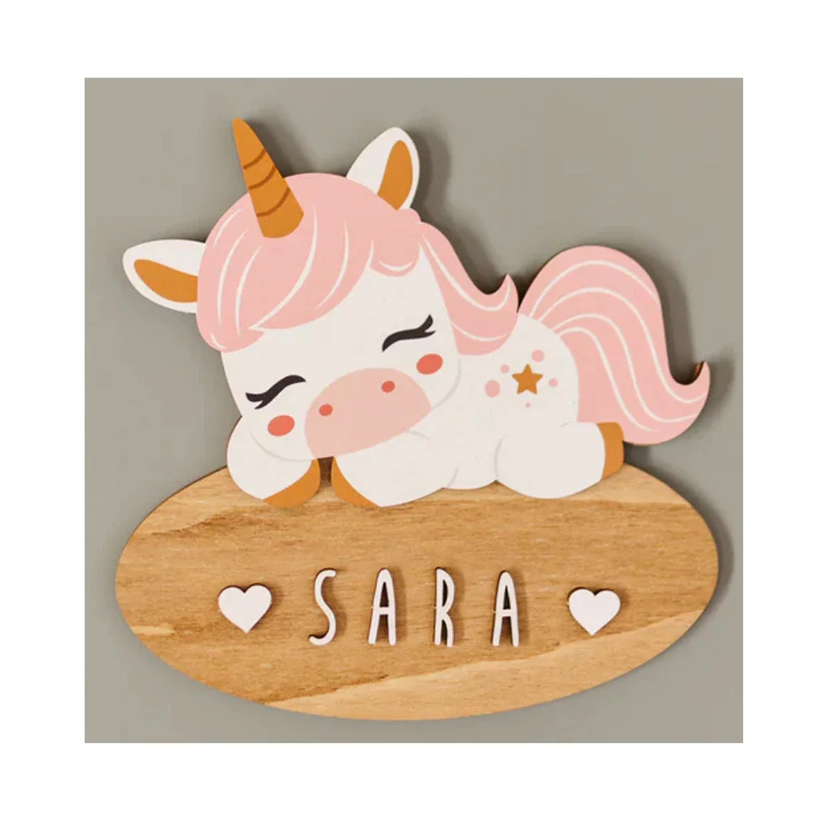 Placa Decorativa Vintiun Unicornio - ALIBEY nens