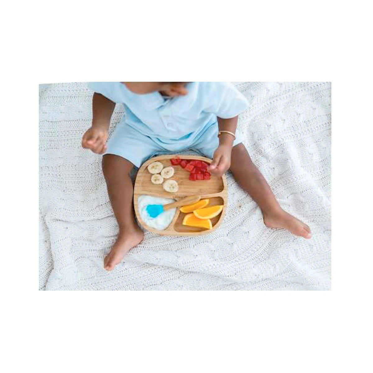 Plato Bambú Eco Rascals Toddler Azul