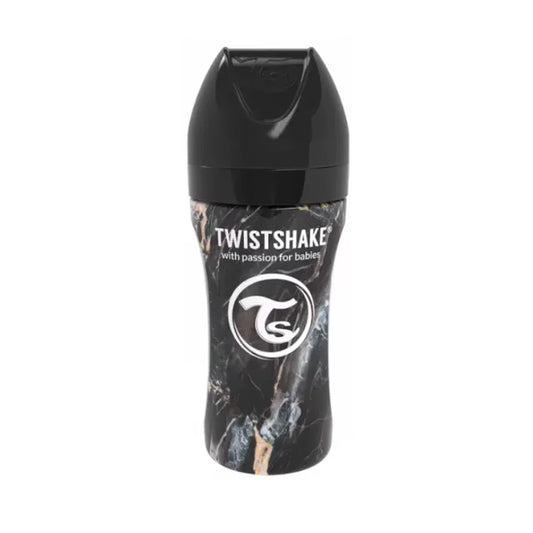 Biberón Acero Twistshake Marble Black - ALIBEY nens