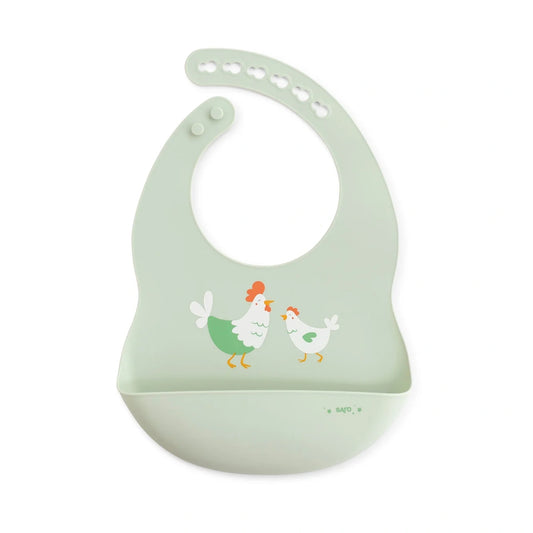 Babero Silicona Saro Funny Farm