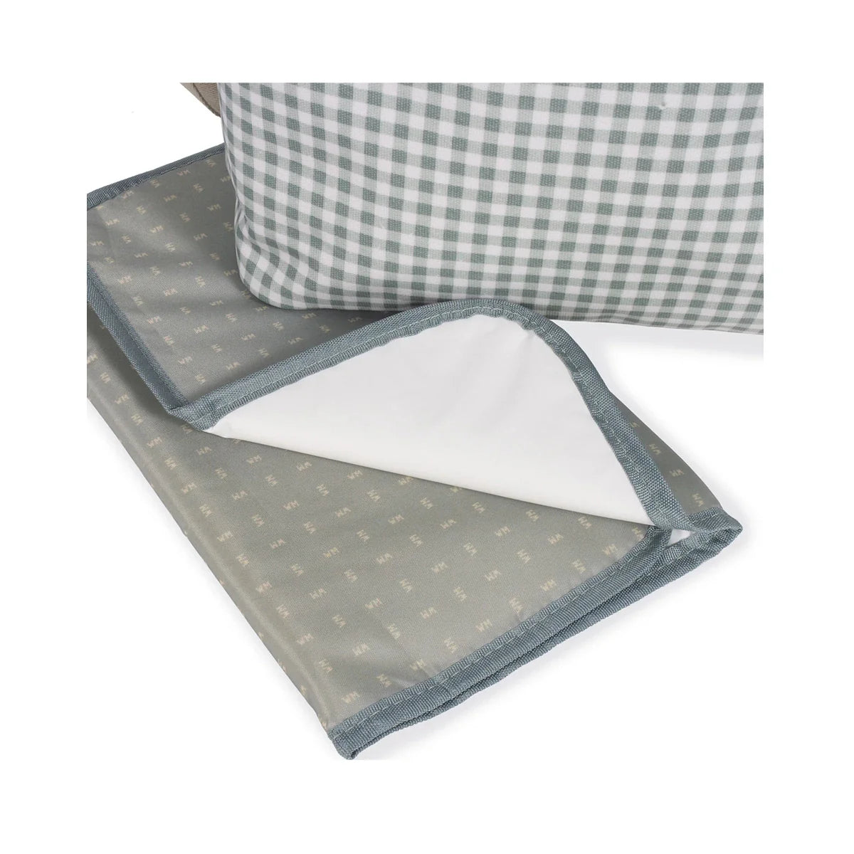 Bolsa Canastilla Walking Mum I Love Vichy Verde - ALIBEY nens