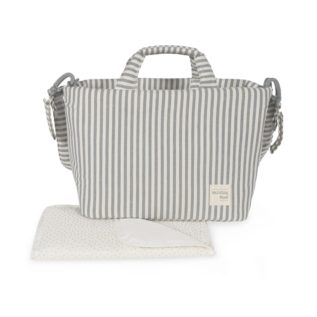 Bolsa Canastilla Walking Mum Praliné Rayas Matcha