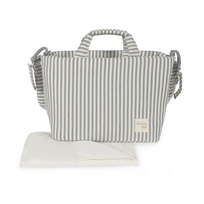 Bolsa Canastilla Walking Mum Praliné Rayas Matcha