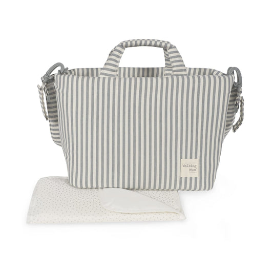 Bolsa Canastilla Walking Mum Praliné Rayas Matcha