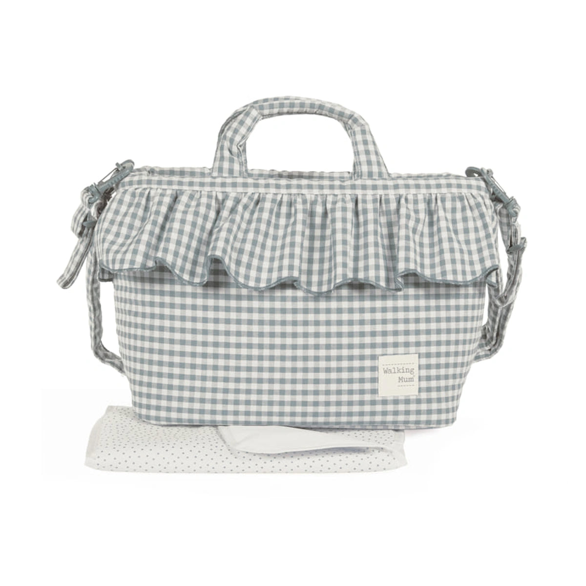 Bolsa Canastilla Walking Mum Praliné Vichy Matcha