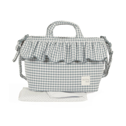 Bolsa Canastilla Walking Mum Praliné Vichy Matcha