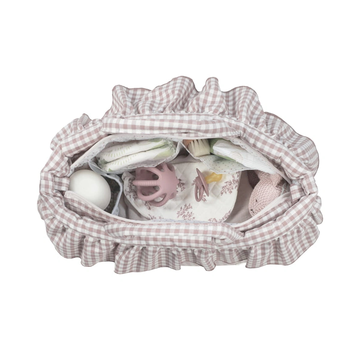 Bolsa Canastilla Walking Mum Praliné Vichy Moka