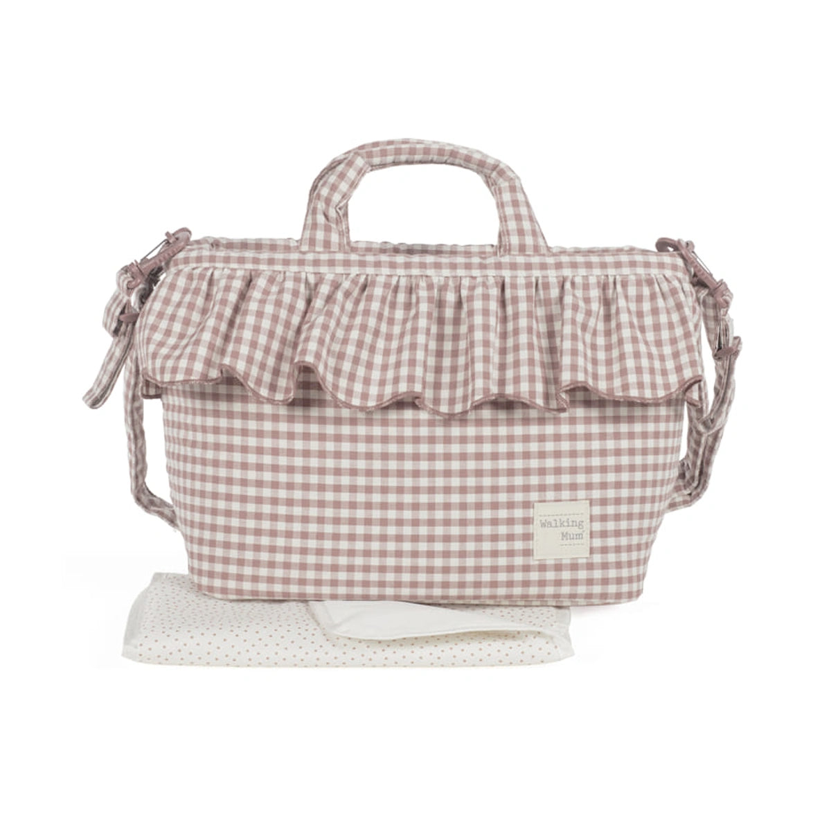 Bolsa Canastilla Walking Mum Praliné Vichy Moka