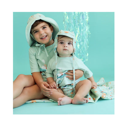 Camiseta Protección Solar 18-36 meses Monnuage Mint Diver
