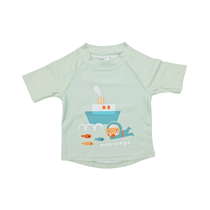 Camiseta Protección Solar 3-9 meses Monnuage Mint Diver