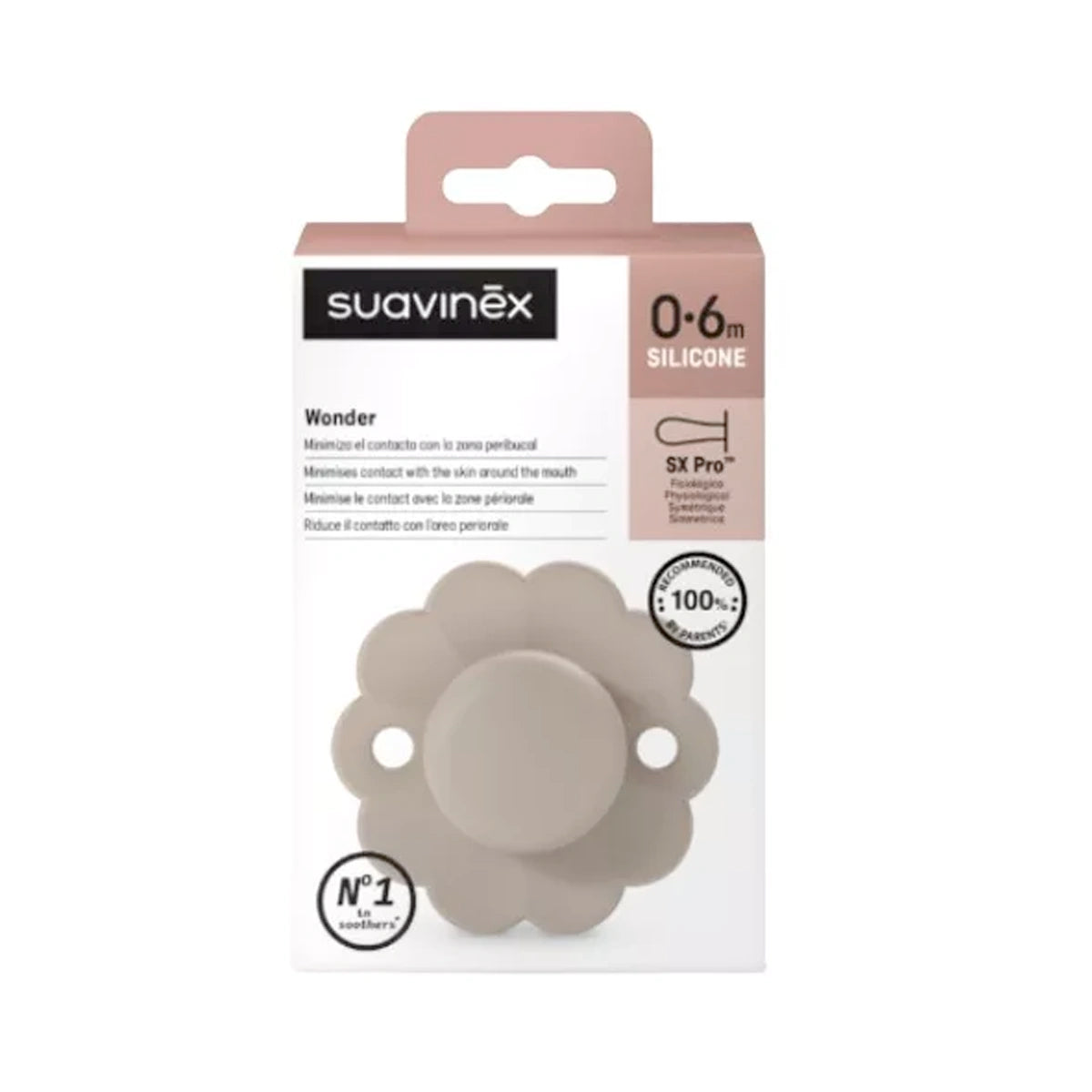 Chupete 0-6 Meses Suavinex Wonder Gray Clouds