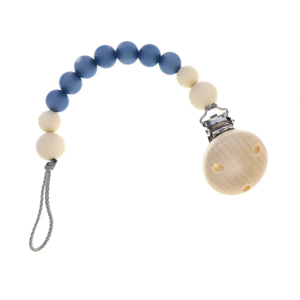 Chupetero de Silicona Bebe-llo Natural/Azul - ALIBEY nens
