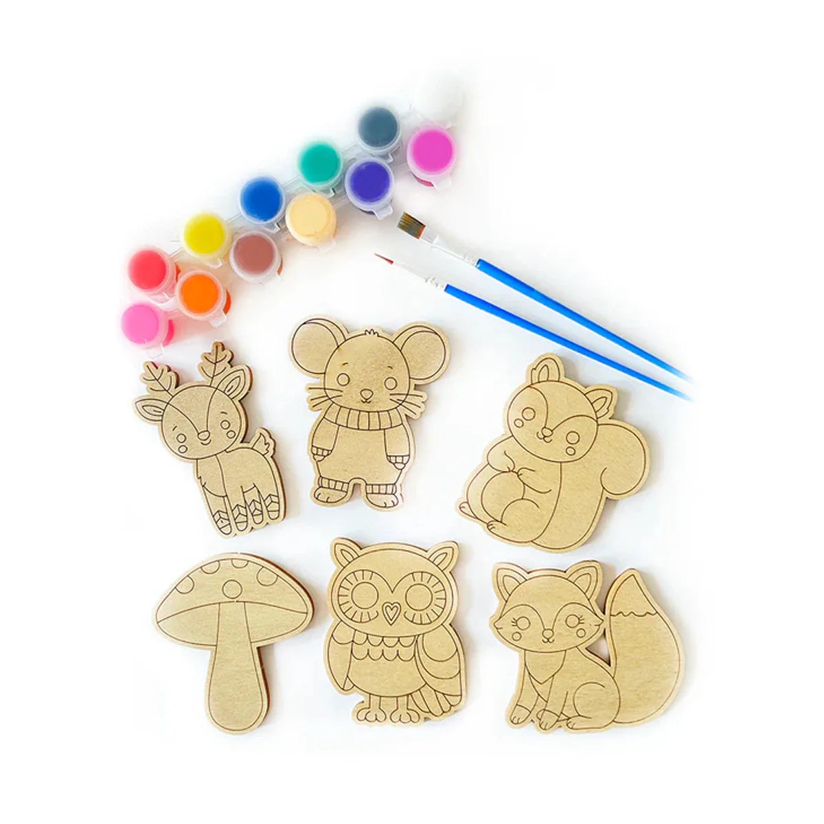 Kit para Colorear Vintiun Animales Bosque - ALIBEY nens