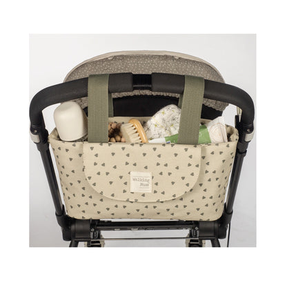 Organizador Walking Mum Corazones Poppy Musgo