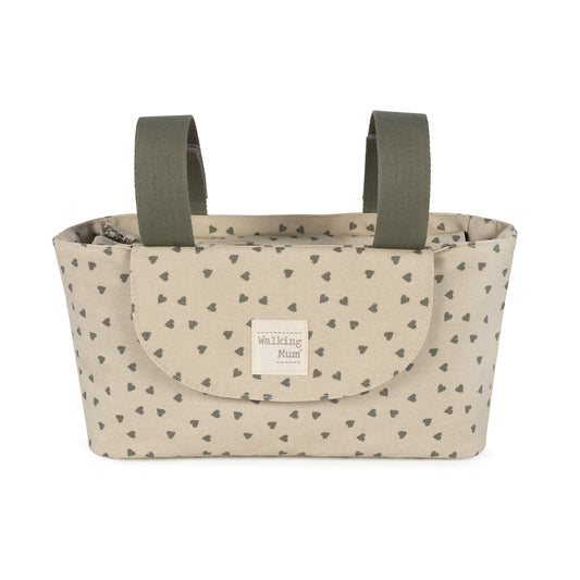 Organizador Walking Mum Corazones Poppy Musgo