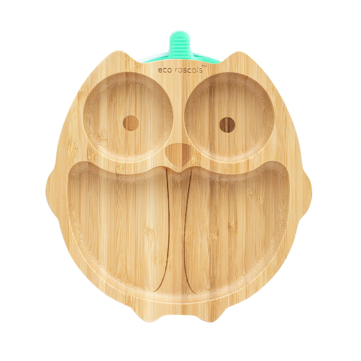 Plato Bambú Eco Rascals Búho Verde