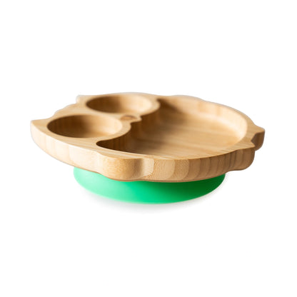 Plato Bambú Eco Rascals Búho Verde
