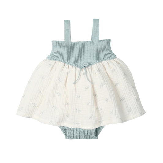 Vestido + Culotte 6 Meses Staywild Aqua Green