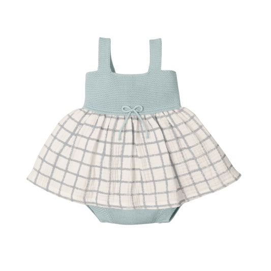 Vestido + Culotte 6 Meses Staywild Aqua Green