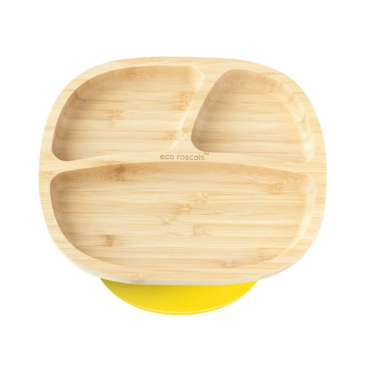 Plato silicona con compartimentos y ventosa Everyday baby amarillo